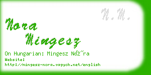 nora mingesz business card